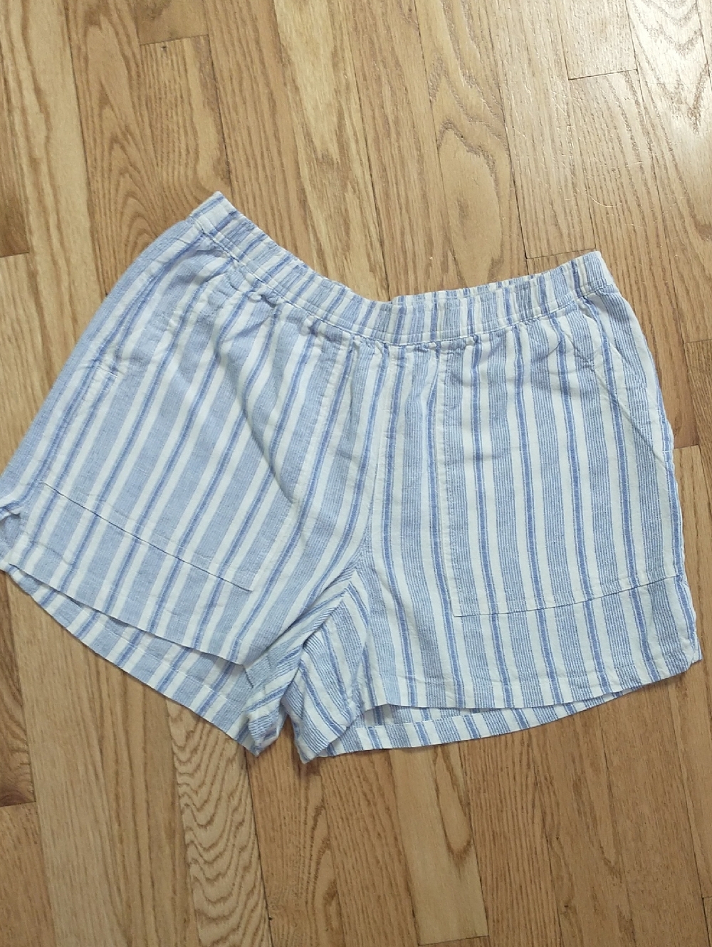 Universal Thread Pull On Linen Blend Striped Utility Shorts Small